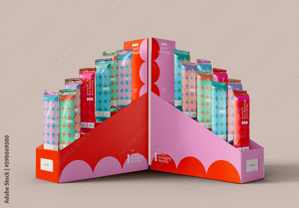 Two Shelf Box Packaging Mockup Stock Template Adobe Stock