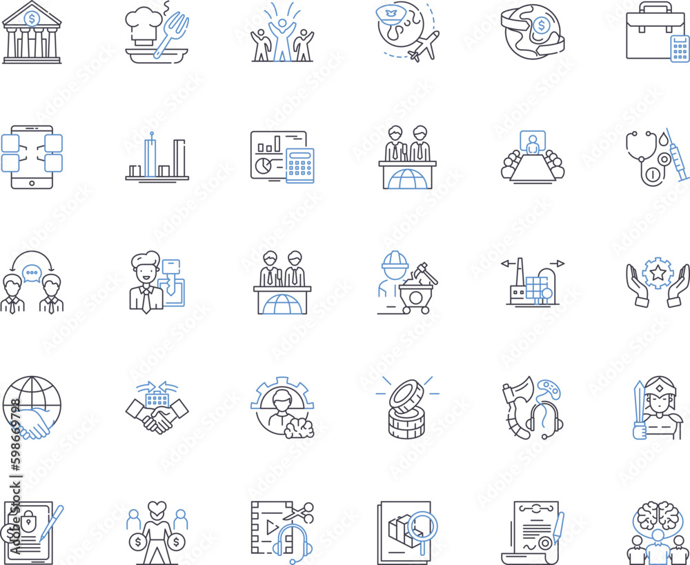 Venture studios line icons collection. Innovation, Incubator, Growth, Collaboration, Disruption, Entrepreneurship, Startups vector and linear illustration. Scaling,Ideation,Incubation Generative AI