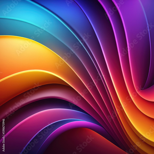 Abstract colorful background with a swirl. Generative AI