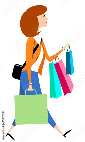Woman with shopping bags