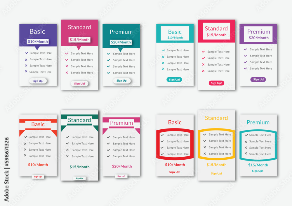 subscription plans and pricing template for comparison table design subscription plans and pricing template for comparison table design