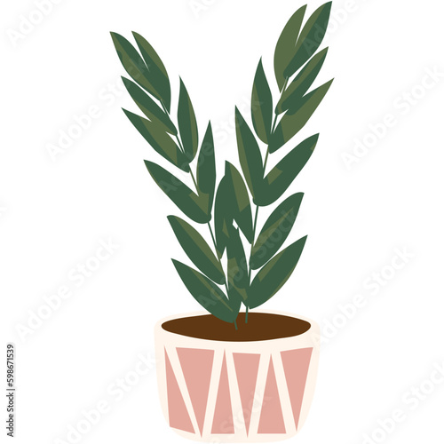 Interior houseplant vector flower plant flat icon