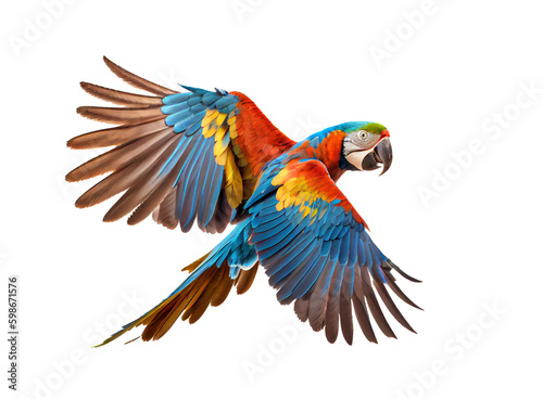 blue and yellow macaw on a transparent background (png). generative AI © I LOVE PNG