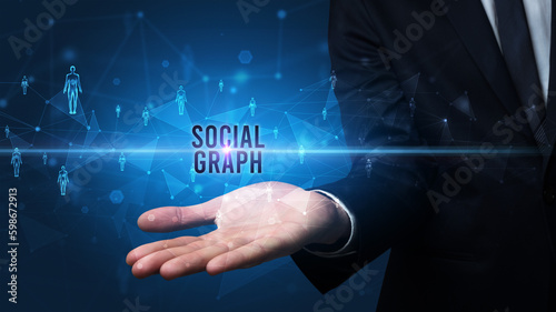 Wallpaper Mural Hand holding social media related inscription Torontodigital.ca