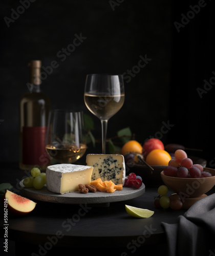 wine and cheese table mise an place
