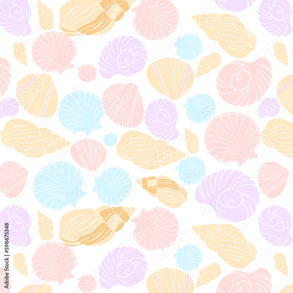  summer pattern with seashells