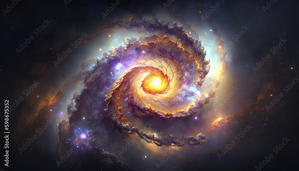 a radiant swirl black hole in space, shining parts, generative ai technology a radiant swirl black hole in space, shining parts, generative ai technology