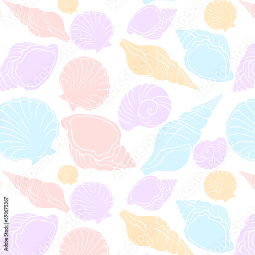  summer pattern with seashells