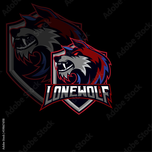 lone wolf logo, gaming logo, versatile and business logo design.