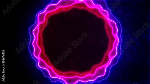 Quadro em tela purple neon ardent soft lines abstract backdrop - abstract 3D illustration