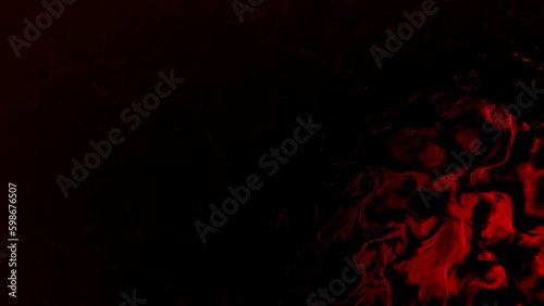red dark shaded strange forms texture - abstract 3D illustration