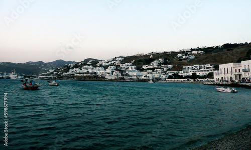 View of the island of Mykonos, Greece