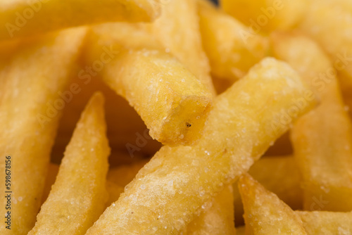 Fried potatoes closeup