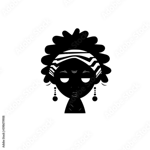 African - Minimalist and Flat Logo - Vector illustration
