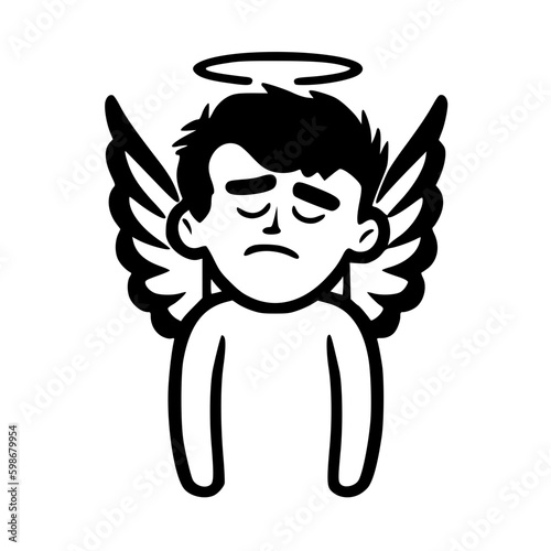 Angel | Minimalist and Simple Silhouette - Vector illustration