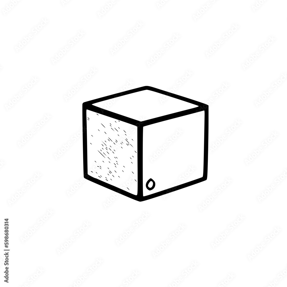 Obraz premium Box | Minimalist and Simple Silhouette - Vector illustration