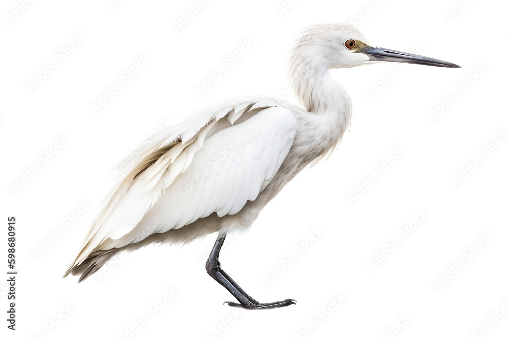 snowy egret isolated on white background snowy egret isolated on white background