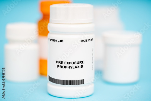 Pre Exposure Prophylaxis medication In plastic vial photo