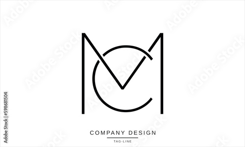 CM, MC, Abstract Letters Logo monogram