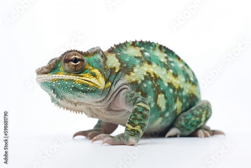 chameleon on a white background © Roland