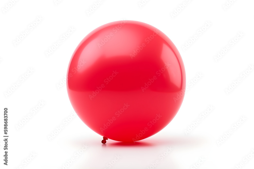 red balloon isolated on white background. generative ai red balloon isolated on white background. generative ai