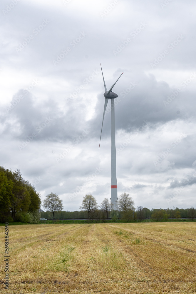 wind turbine in the field wind turbine in the field
