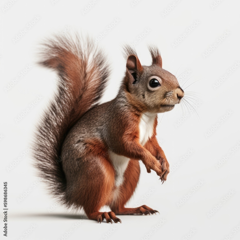squirrel in a white background squirrel in a white background