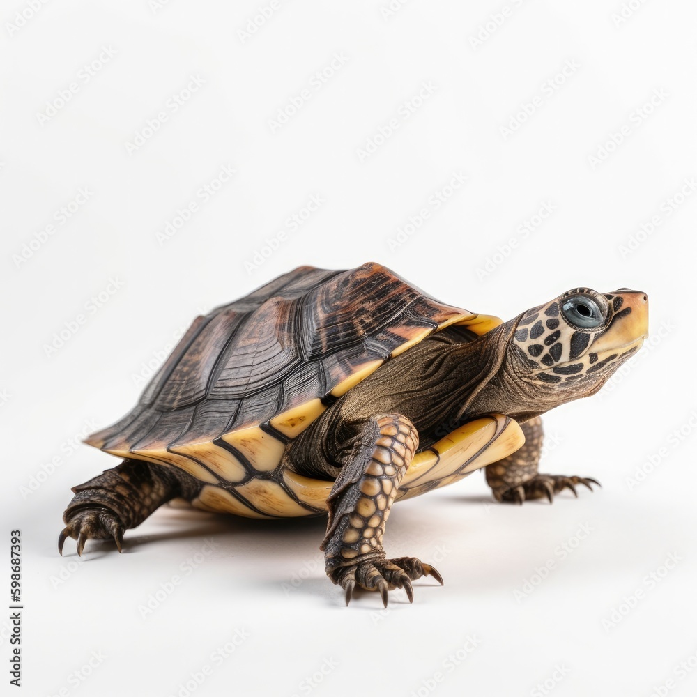 Obraz premium a turtle in a white background