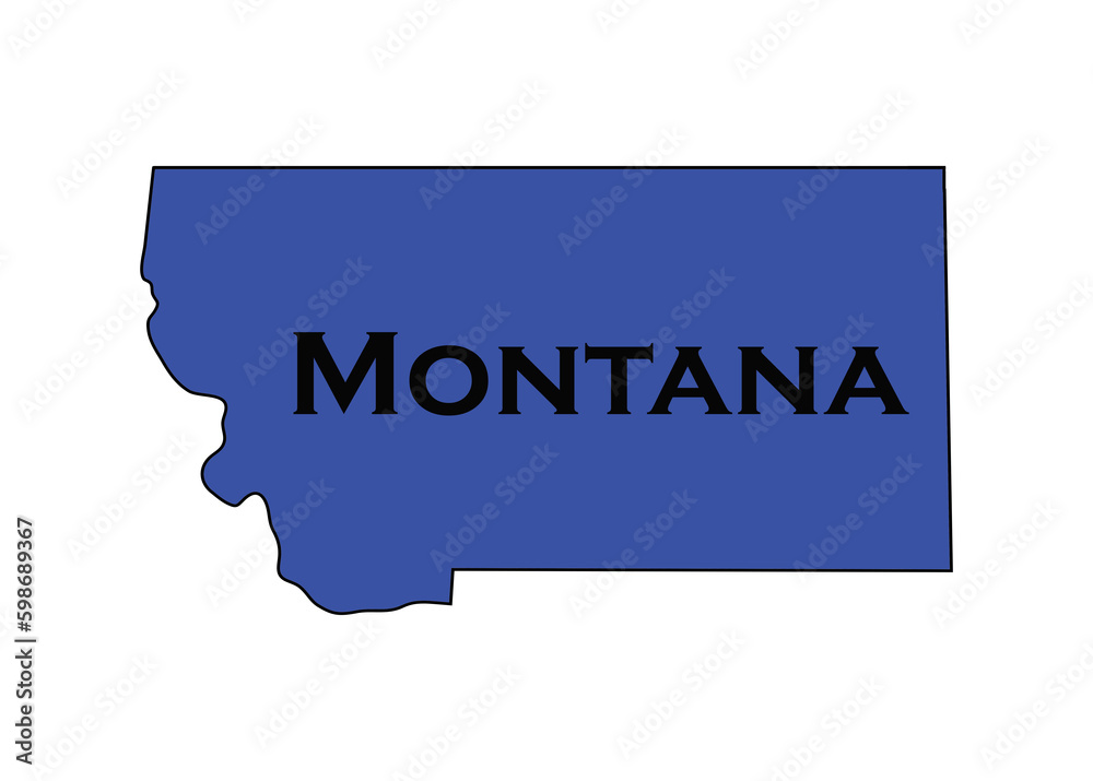 Politically conservative state of Montana colored red.