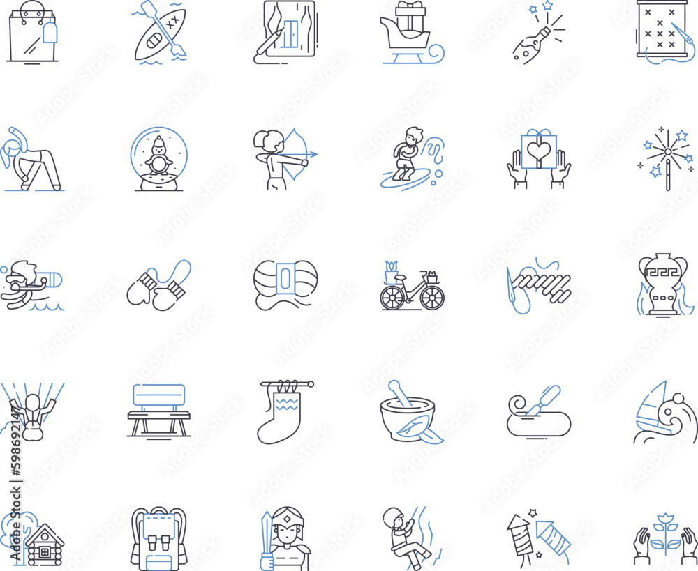 Bespoke line icons collection. Custom, Unique, Personalized, Tailored, Handcrafted, One-of-a-kind, Made-to-order vector and linear illustration. Artisan,Customized,Exclusive outline Generative AI
