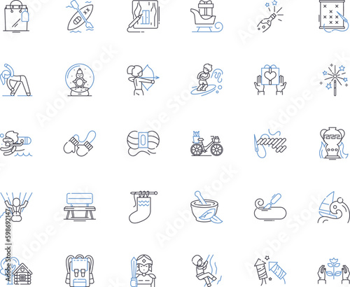 Bespoke line icons collection. Custom, Unique, Personalized, Tailored, Handcrafted, One-of-a-kind, Made-to-order vector and linear illustration. Artisan,Customized,Exclusive outline Generative AI