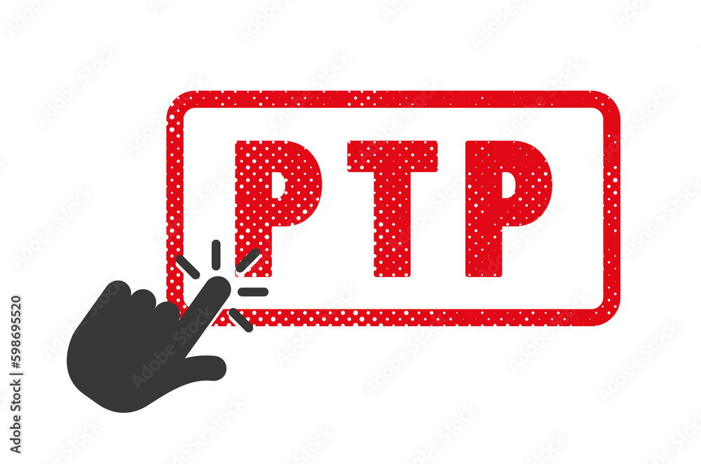 PTP - tampon projet de transition professionnelle - obrazy, fototapety, plakaty 