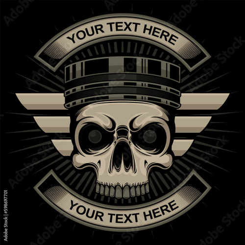 piston skull head