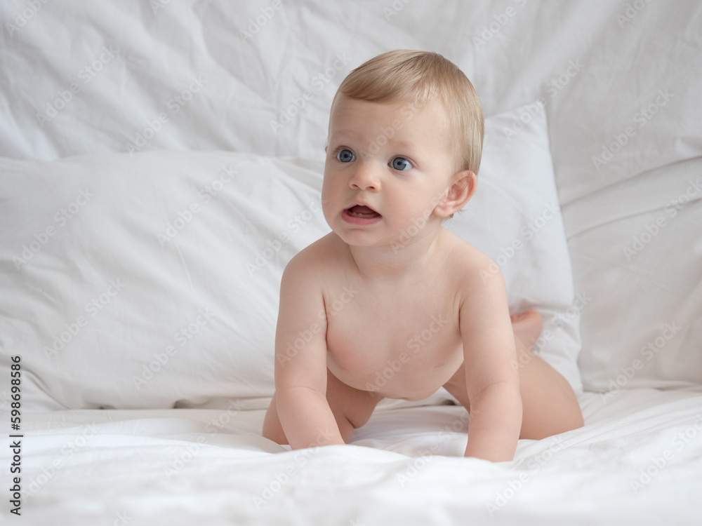 Baby Crawling on Bed Baby Crawling on Bed