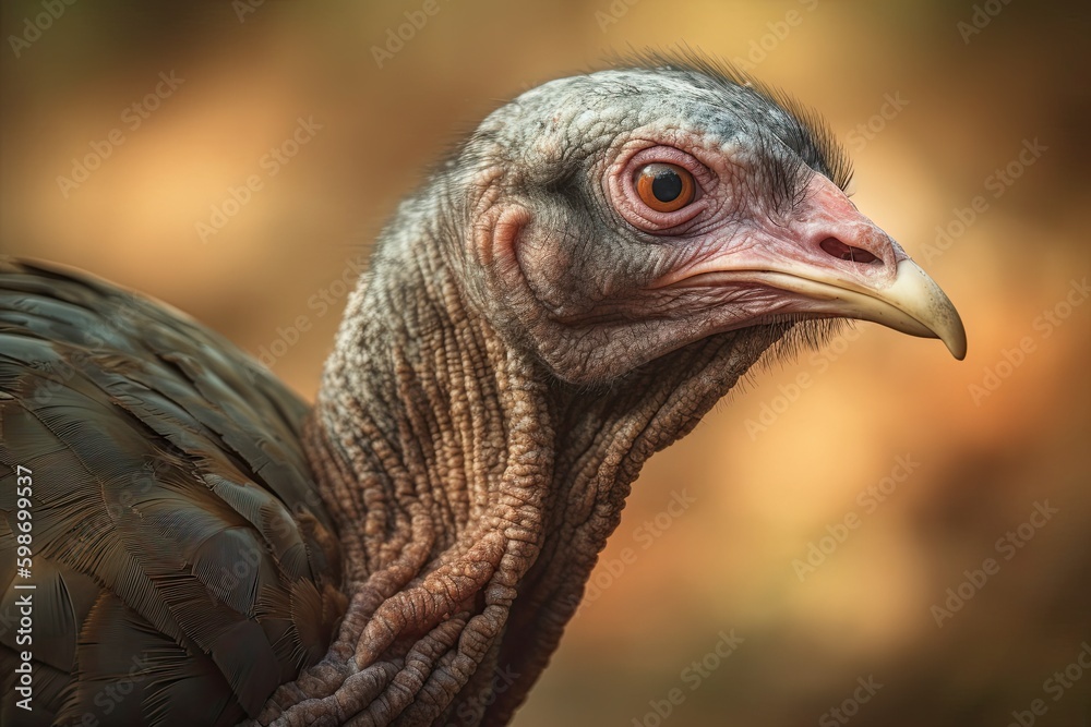 Closeup of Male Tom Turkey: Domestic Animal Husbandry Concept Design: Generative AI Closeup of Male Tom Turkey: Domestic Animal Husbandry Concept Design: Generative AI