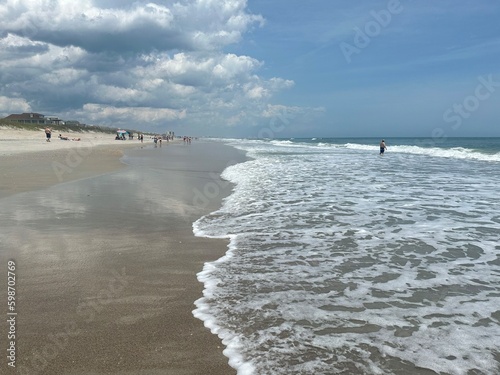 Ocean waves against the shore