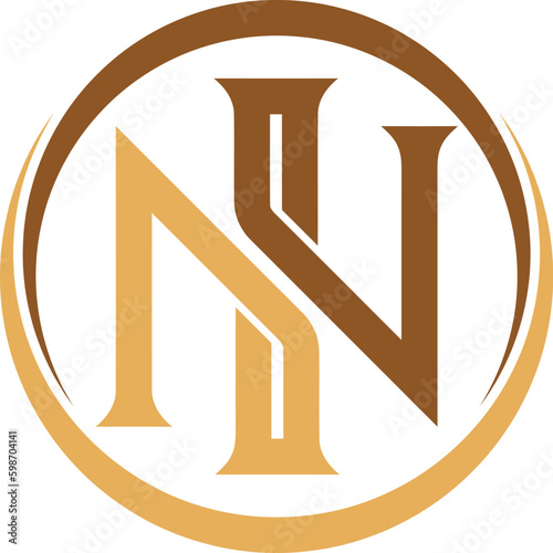 Alphabet letter nn logo design
 photo