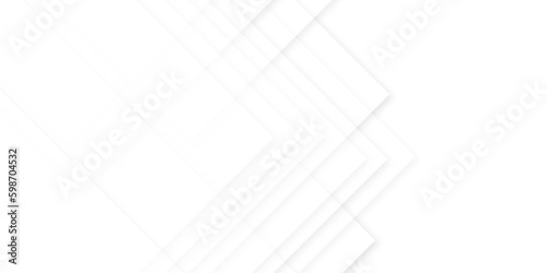 seamless and dynamic Geometric shapes arrange randomly on Modern abstract white background wiith minimal tech lines and white light grey seamless business technology concept geometric shapes.	