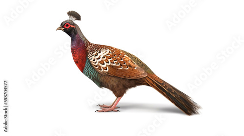 Colorful side-view pheasant painting.