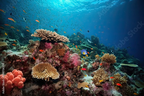 Diving for Underwater Treasures: Unveiling the Coral Reefs and Sea Life: Generative AI