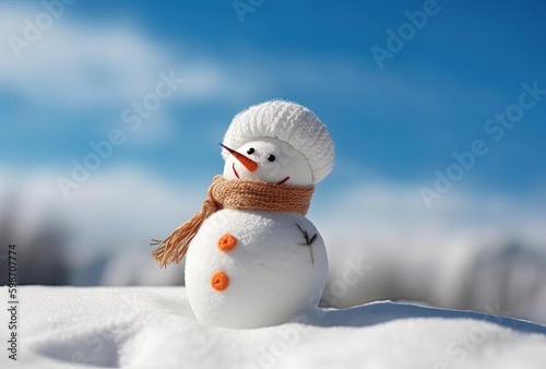 snowman on the snow, generative ai