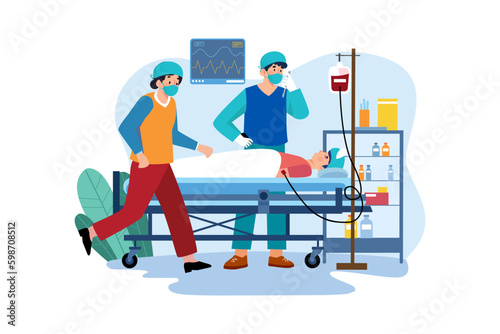 A surgeon performs a complex medical procedure in the operating room.