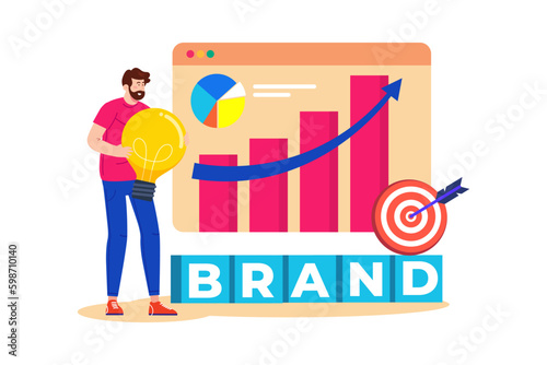 A branding expert develops a brand strategy to increase brand awareness.