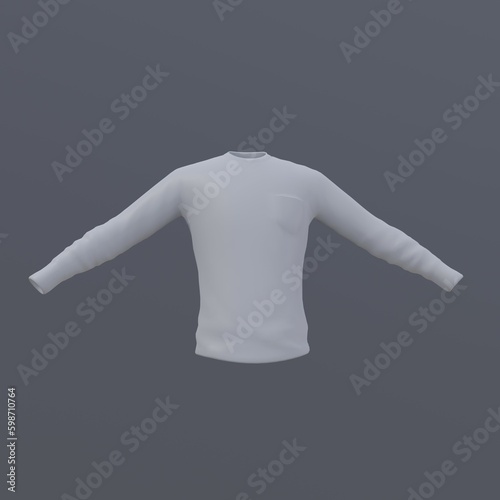 Clothes mockup, turtleneck. Banlon, badlon, beatlovka, golf. Mockup of empty stage.Space to place your text or object. 3d render. 
