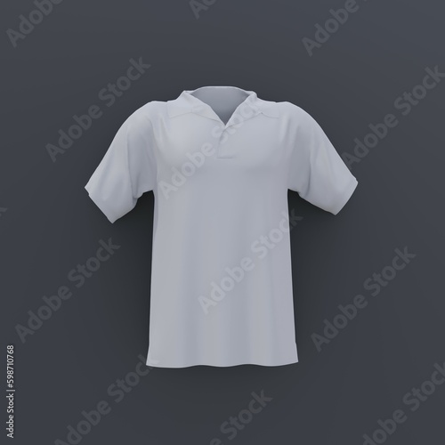 Clothes mockup, t-shirt. Empty stage layout. Space to place text or object. 3D rendering.