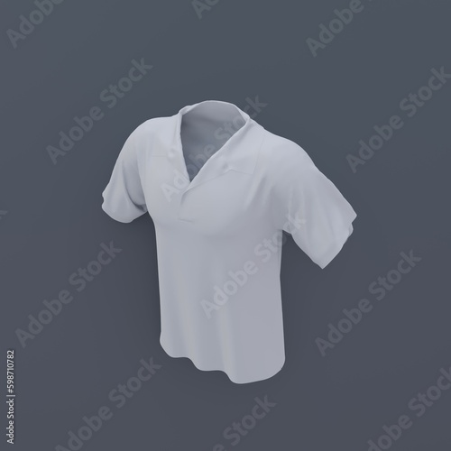 Model of clothes, shirt. Empty stage layout. Space to place text or object. 3D rendering.
