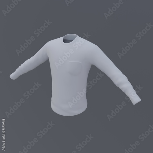 Clothes mockup, turtleneck. Badlon, beatlovka, golf. Mockup of empty stage.Space to place your text or object. 3d render. 