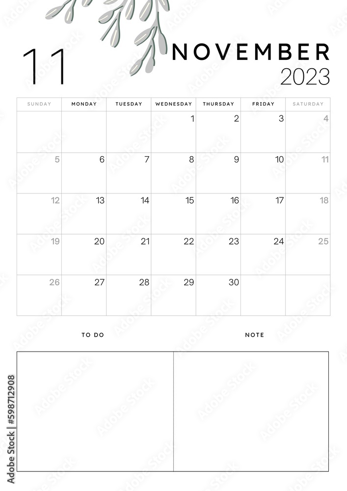 November Monthly Planner November Monthly Planner