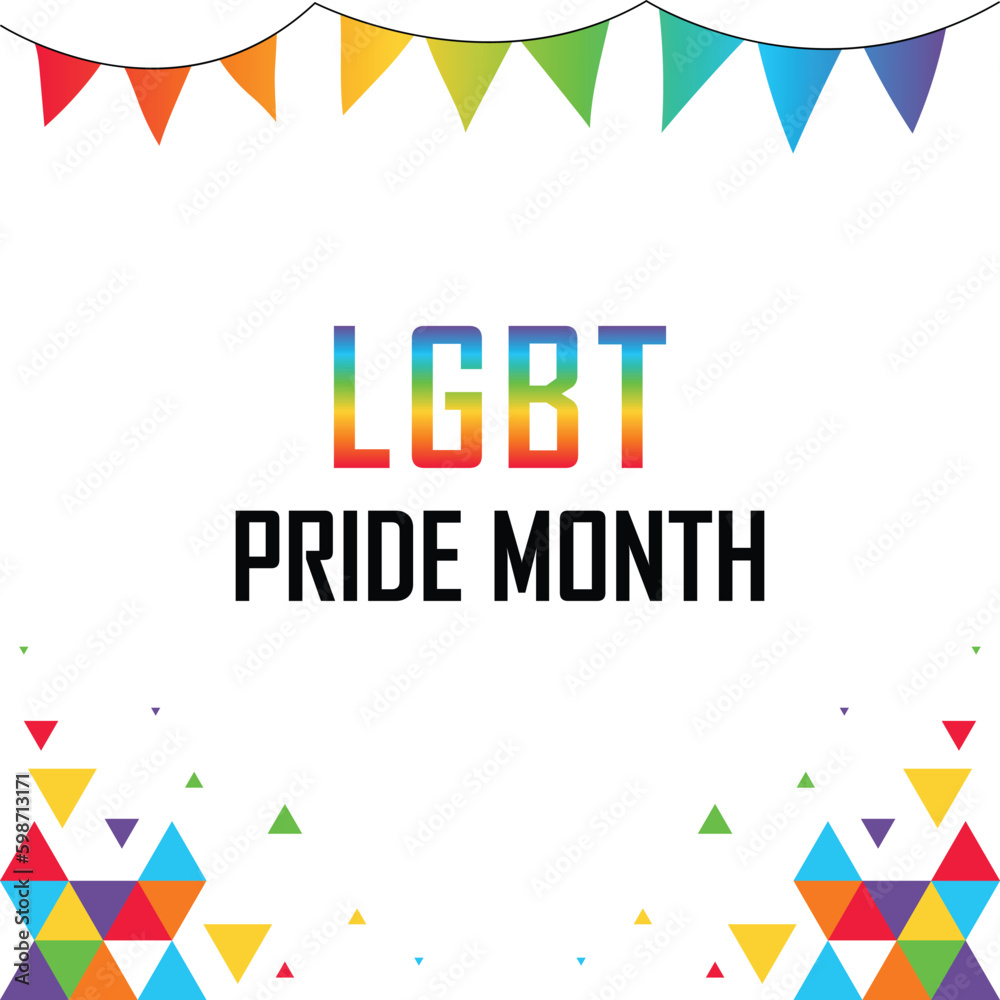 Support All Races LGBT pride month, support people to gain equal rights, lgbtq campaign ...