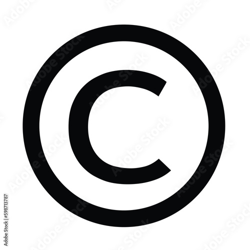 copyright symbol icon Vector Illustration